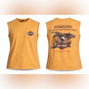 Harley-Davidson Pompano Beach FL Sleeveless Biker Shirt Mens M